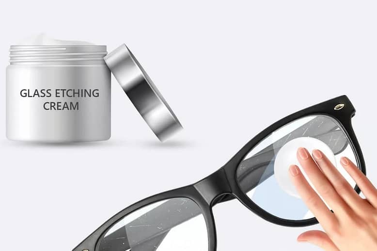 Remove Scratches From Eyeglasses-Glass etching cream